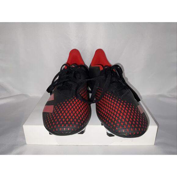 NEW MEN'S/BOY’S ADIDAS PREDATOR 20.4 FxG SOCCER CLEATS EE9566 BLACK RED SZ 7 - Picture 6 of 8